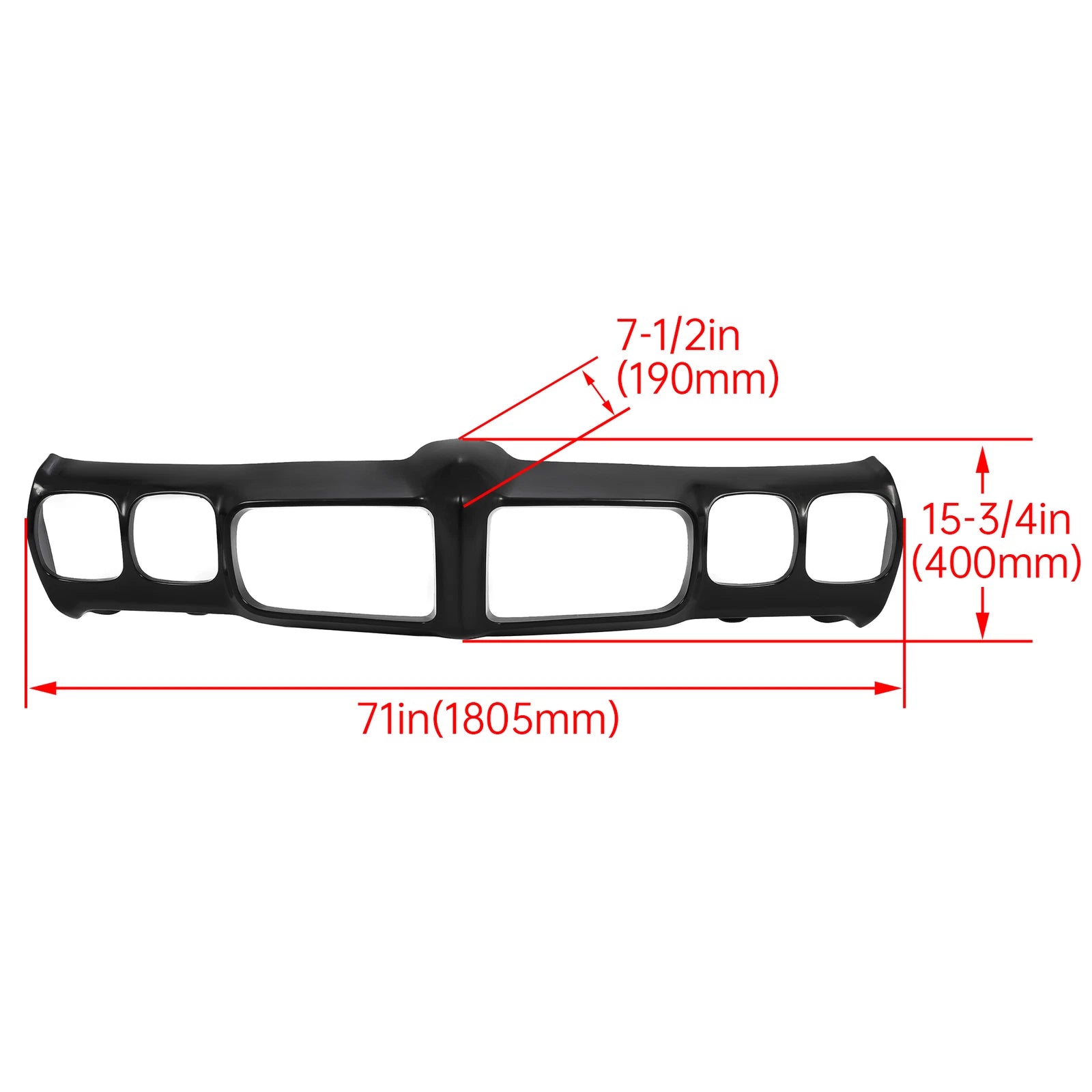 Front ABS Bumper Cover Fascia for Pontiac GTO Lemans (1970) with Hardware