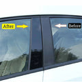 6X Gloss Black Side Window Pillar Post Cover Trim for Honda Civic (2016–2020)