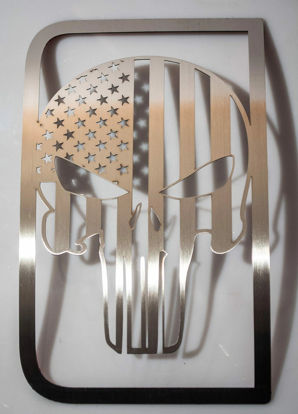 Speaker Cover Overlays Stainless Steel Punisher Emblem for 2011-2018 Jeep Wrangler