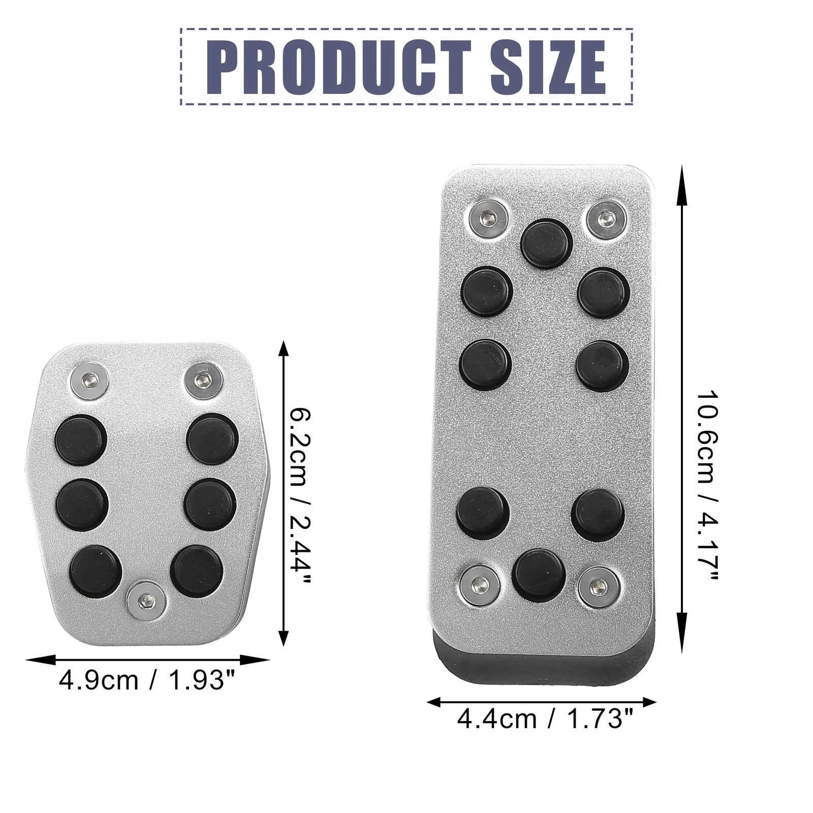 Set of 2 Accelerator Brake Pedal Covers for Ford Focus (2014–2018)