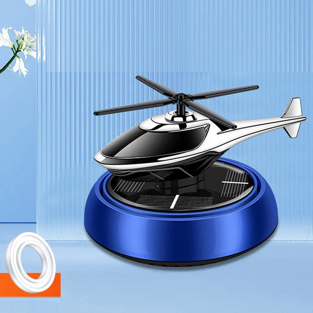Rotating Airplane Ornament Car Air Purifier Diffuser with Solar Panel