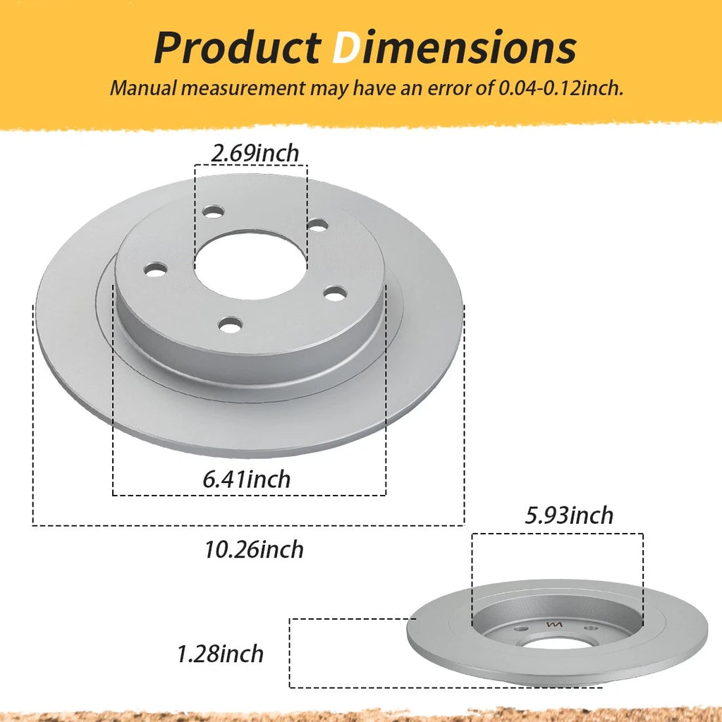 2x Brake Rotors for Polaris Ranger XD 1500 Crew (2024–2025) 1914169