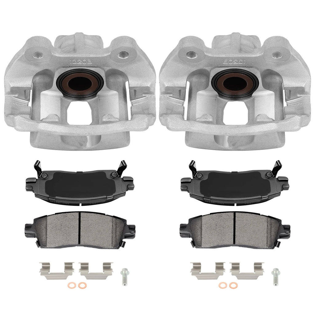 Set of 6 Ceramic Brake Pads and Calipers for GMC Acadia (2007–2016)
