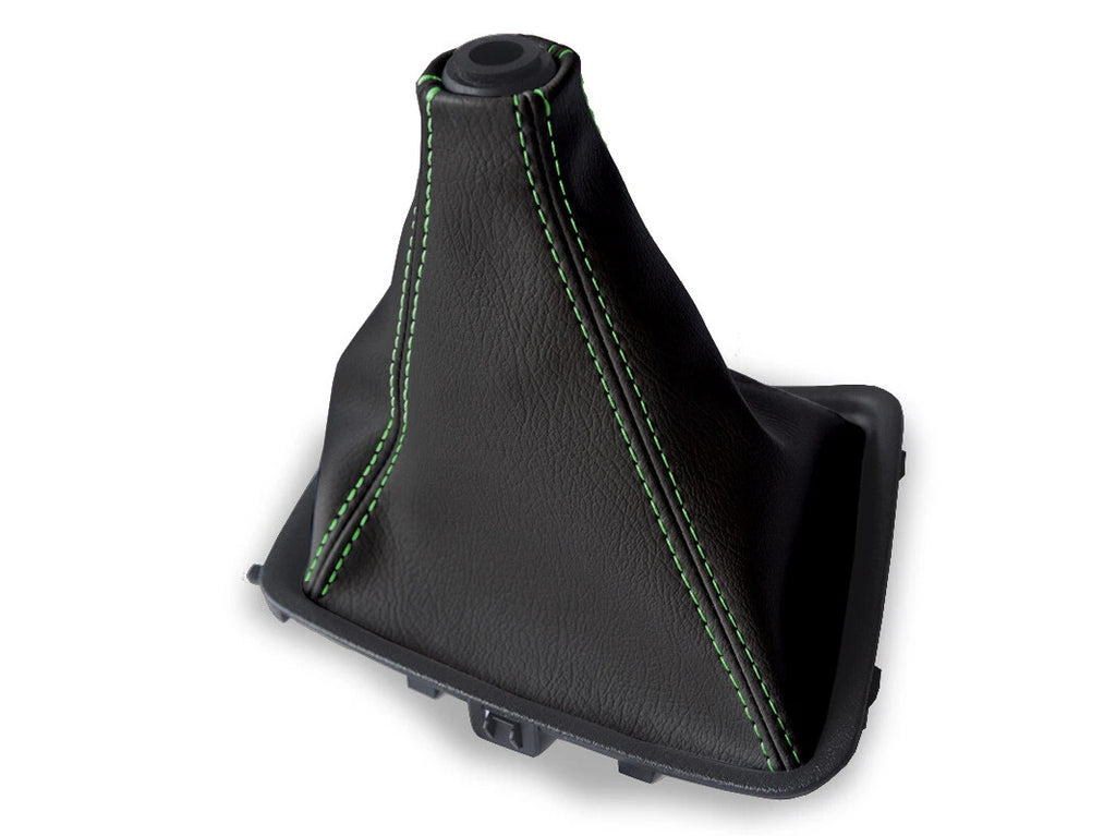 Leather Manual Shift Boot Cover for Nissan Skyline R32 (1989–1993) Green Stitch