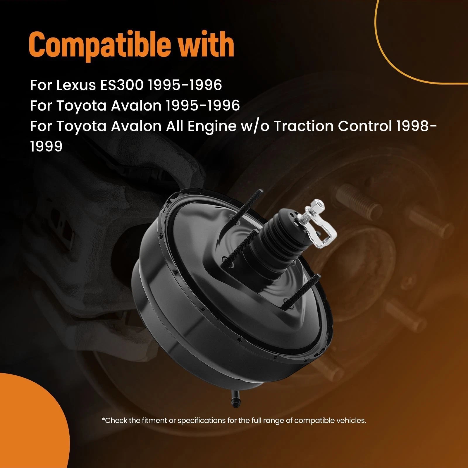 Vacuum Brake Booster for Toyota Avalon (1995–1996, 1998–1999) 4461006130, 532766
