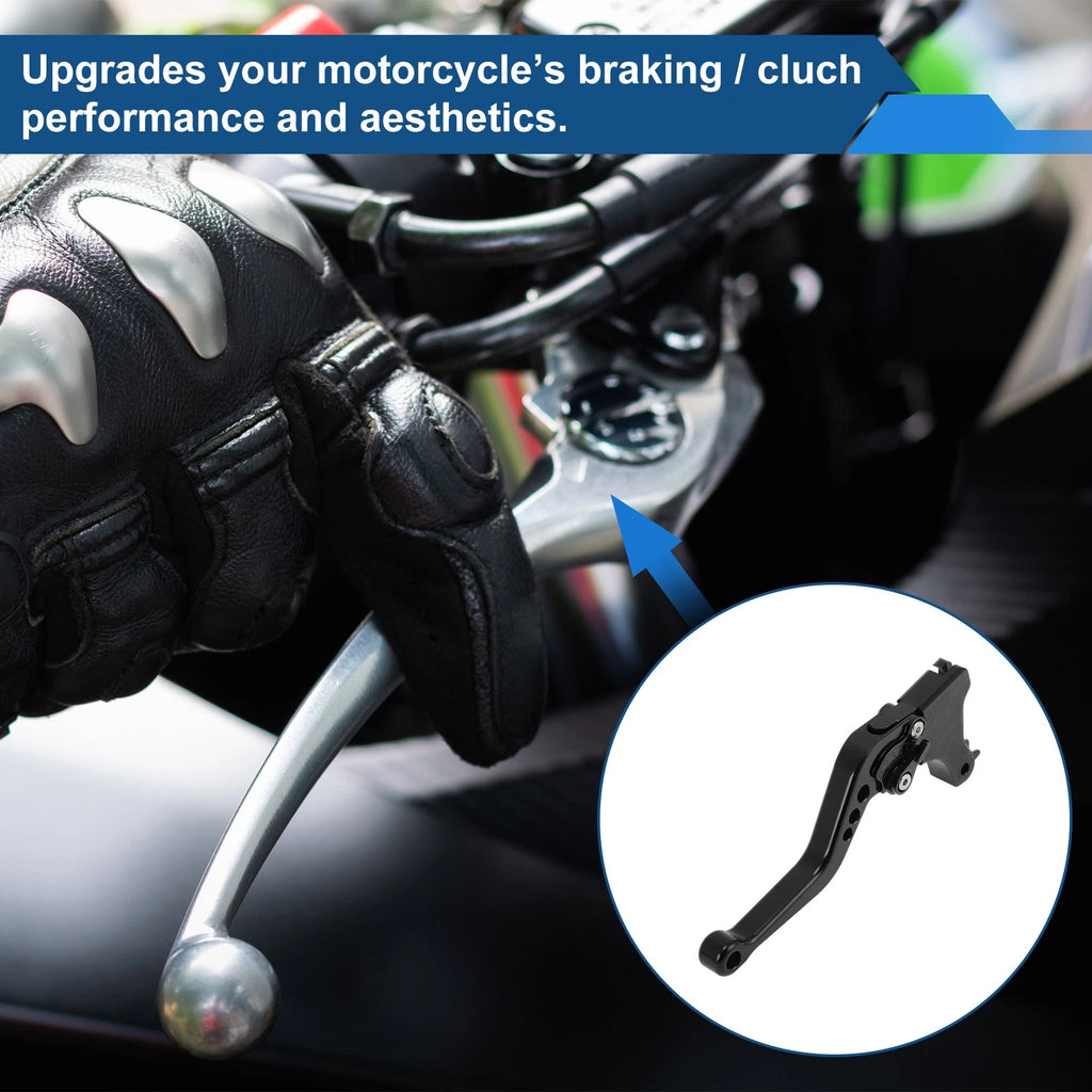 Adjustable Short Brake Clutch Lever Set for BMW F650GS (2008–2012) Black