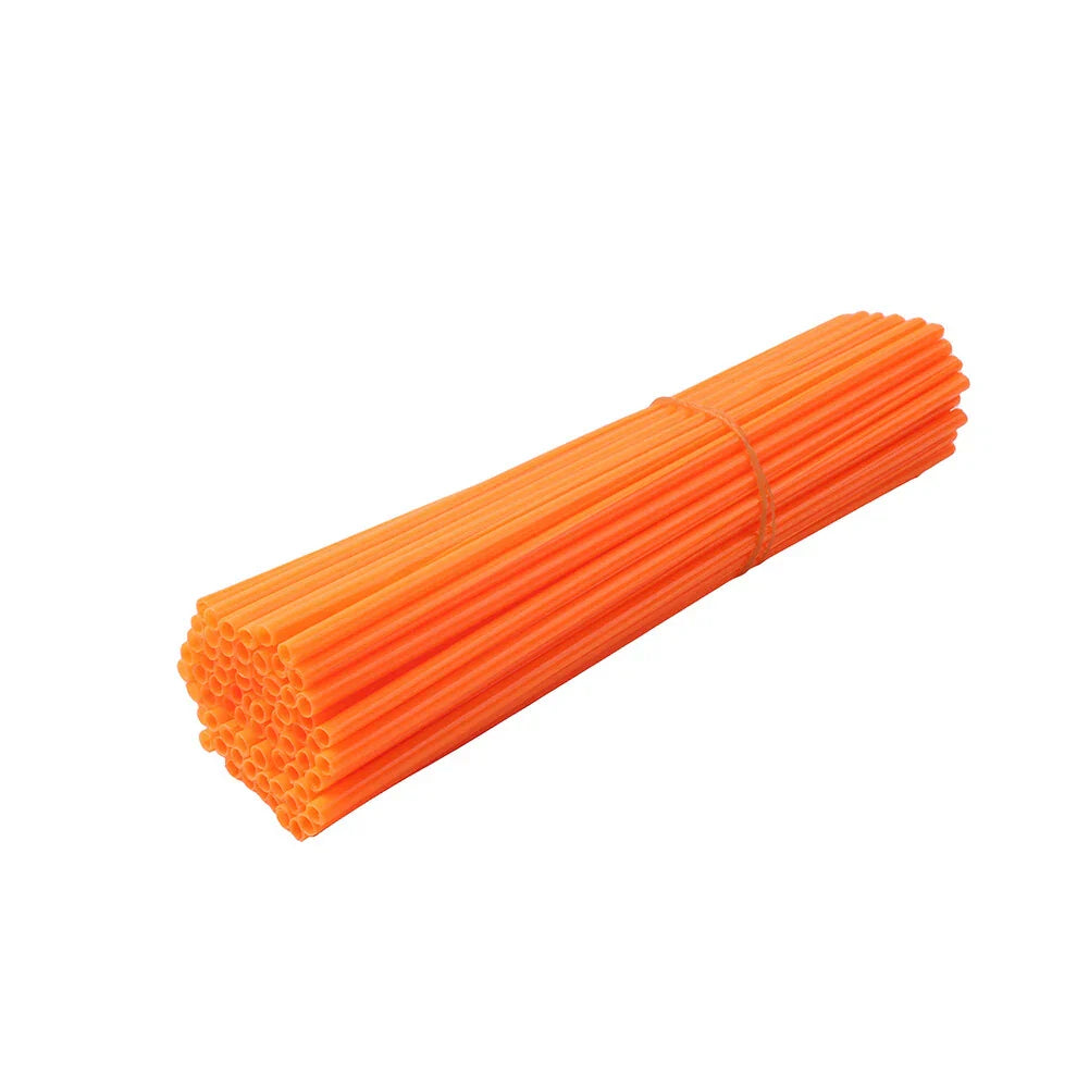 72pcs Spoke Skins Covers for Motocross Dirt Bike Wheel Rim Guard Orange