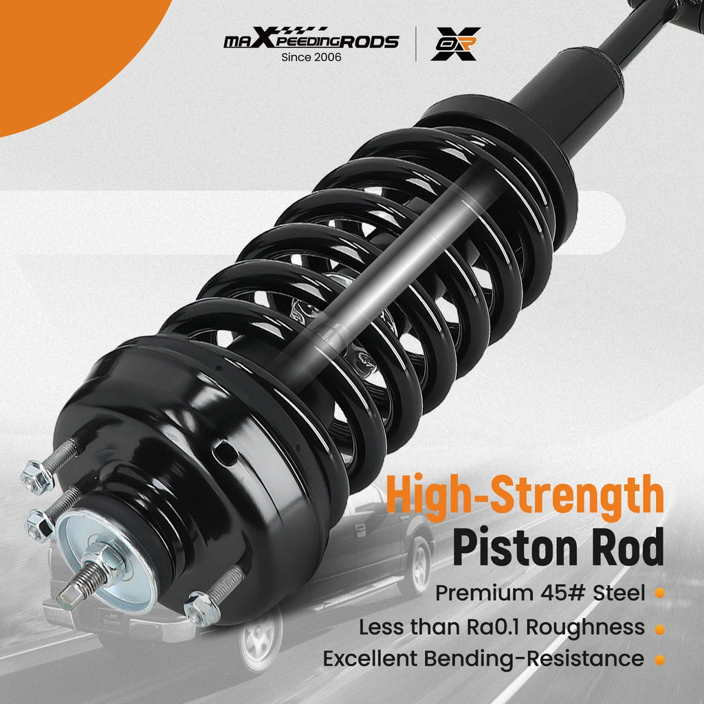 2X Complete Front Struts with Coil Springs for Ford Explorer (2002-2003)
