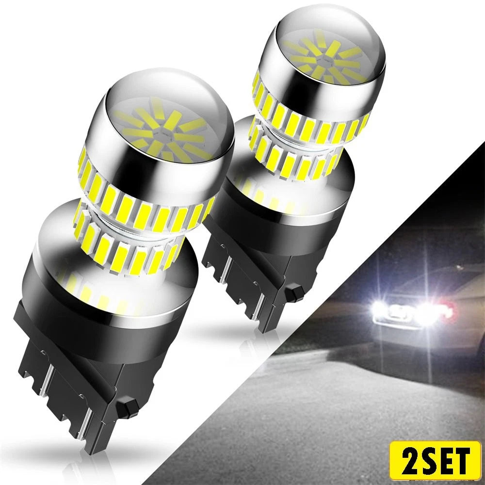 Set of 2 AUXITO 3057 3157 LED Tail Backup Signal Brake Light Bulbs (6000K)