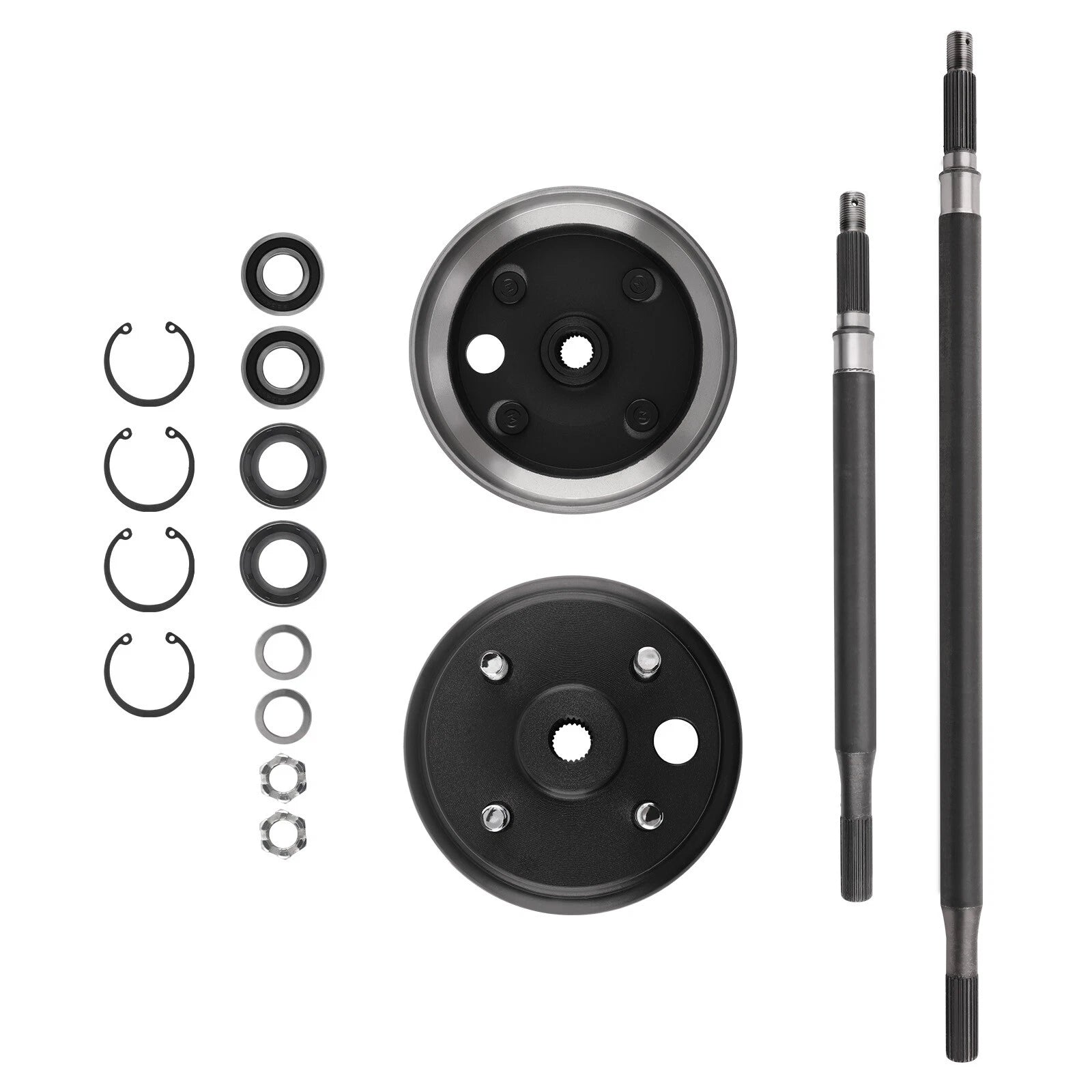 Rear Axle & Brake Hub Drum Assembly Kit for EZGO Electric (1982–Present)