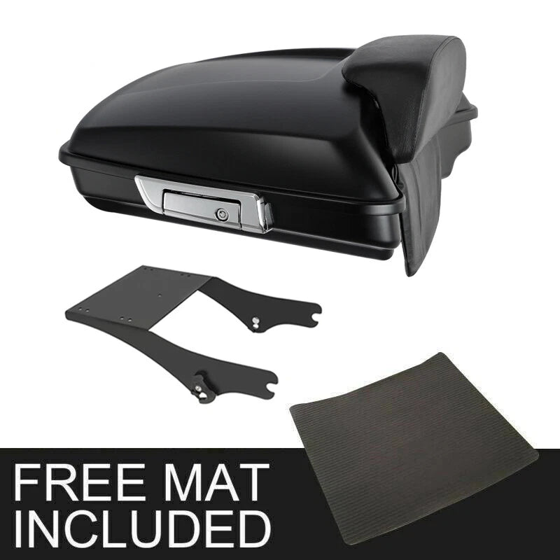 Matte Black Razor Trunk Pad Mount Rack for Harley Touring Road King (1997–2008)