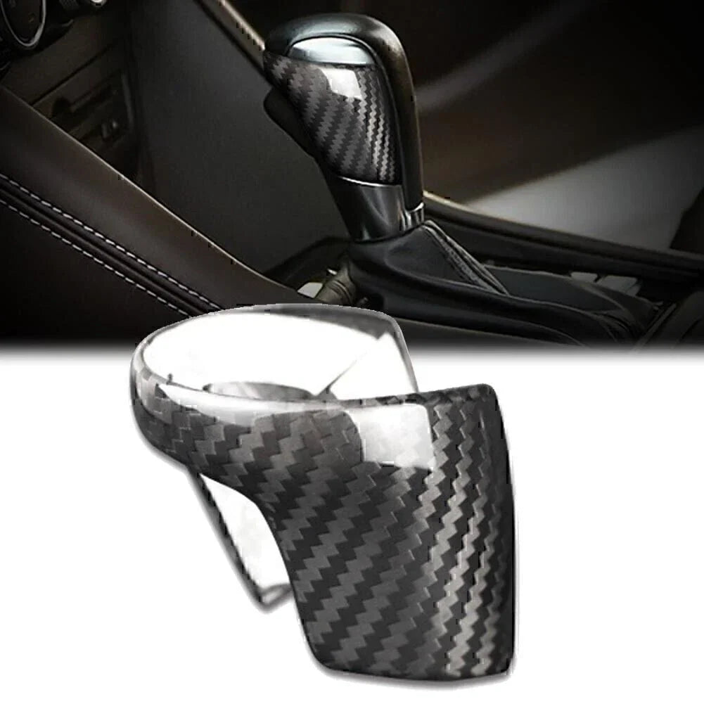 Carbon Fiber Black Gear Shift Knob Cover for Mazda Atenza Axela (2002-2019)