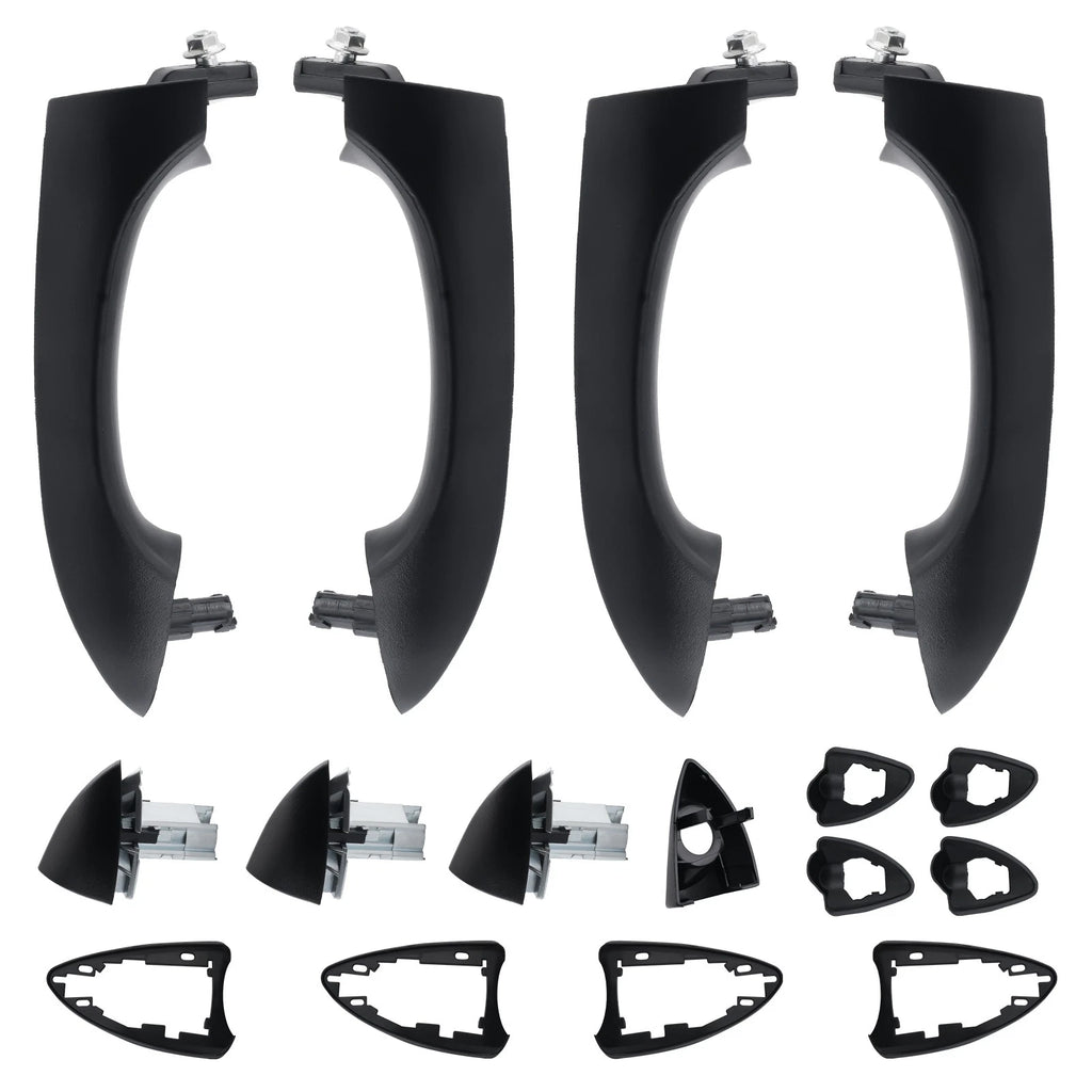 Set of 4 Black Outer Door Handles for BMW X5 (2000-2006)