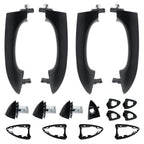 Set of 4 Black Outer Door Handles for BMW X5 (2000-2006)
