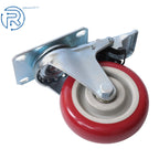 4 Pack 4" Casters with 360° Swivel & 2 Brakes, 1000 Lbs Capacity