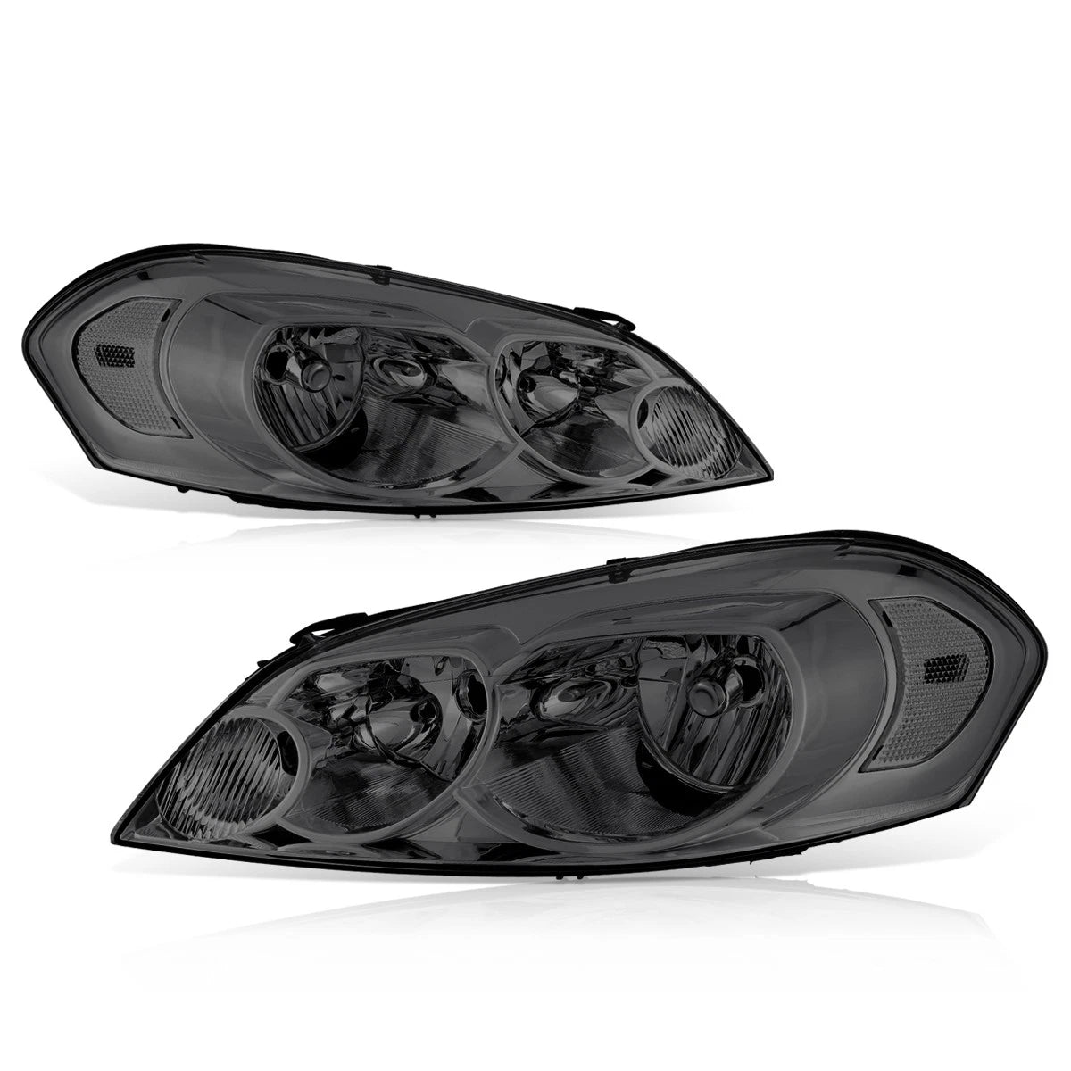 Factory Style Headlights Smoked/Clear for Chevy Impala Limited Monte Carlo (2006–2016)
