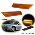 Amber Yellow LED Sequential Side Marker Lights for Porsche 911, Boxster