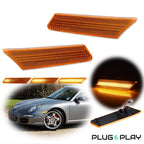 Amber Yellow LED Sequential Side Marker Lights for Porsche 911, Boxster