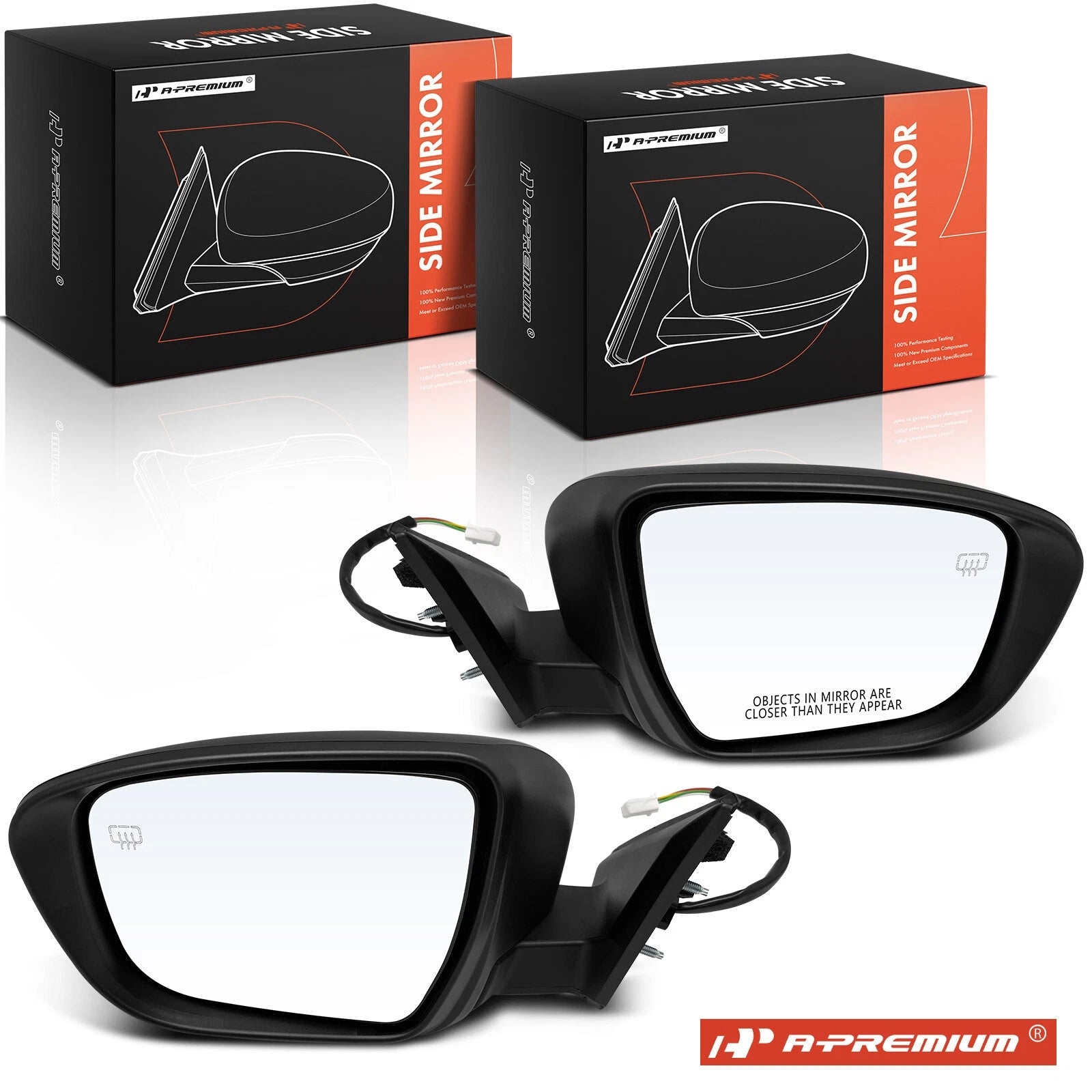 2X Power Adjust Mirrors for Nissan Rogue (2014–2016)