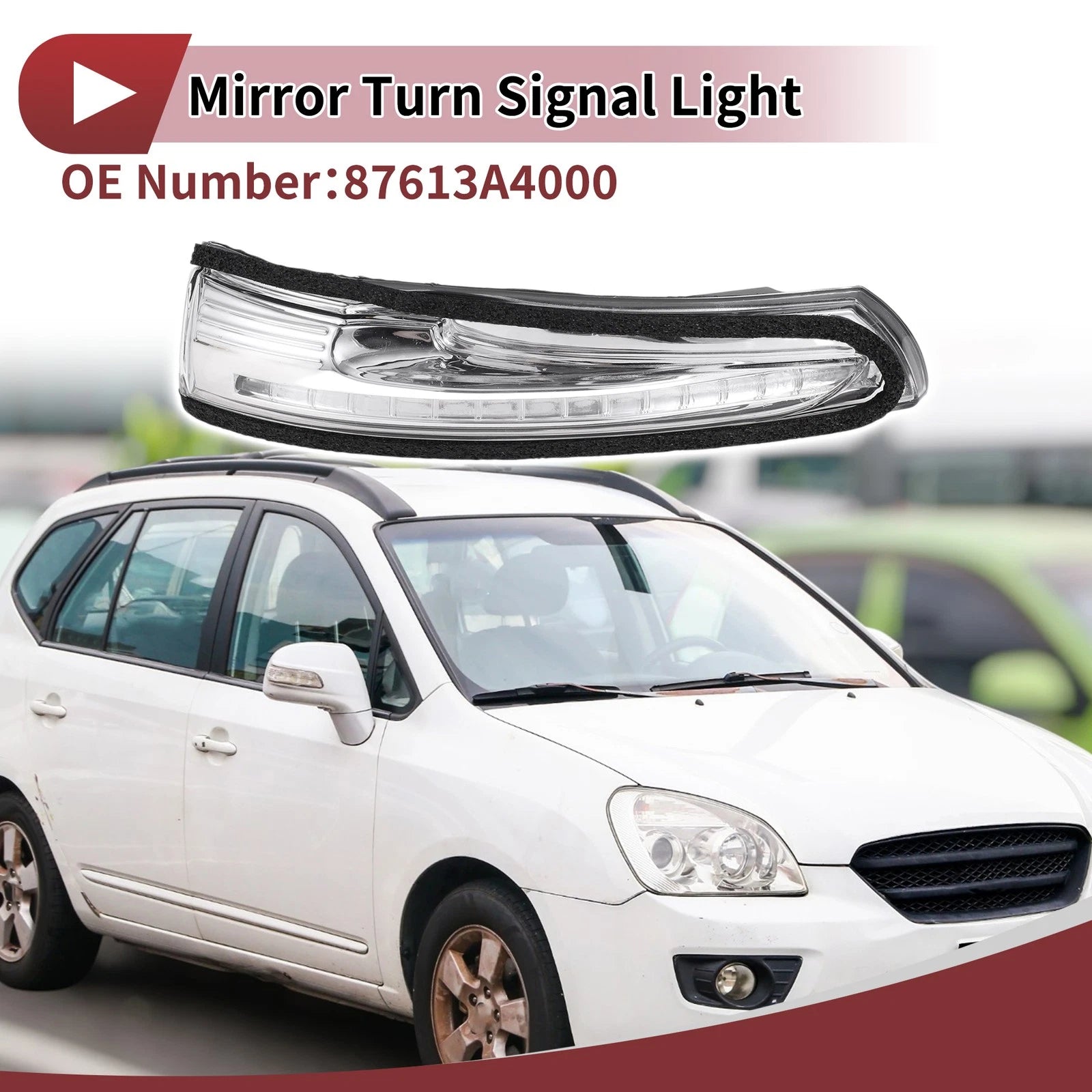 Front Left LED Mirror Turn Signal Light for Kia Rondo (2014–2017) No.87613A4000