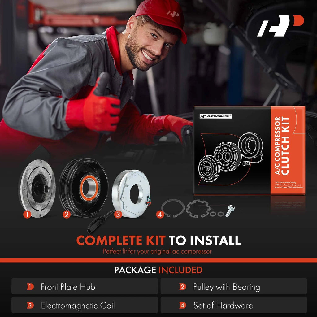 A/C Compressor Clutch Kit for Chevrolet Silverado 2500 HD (2015-2019)