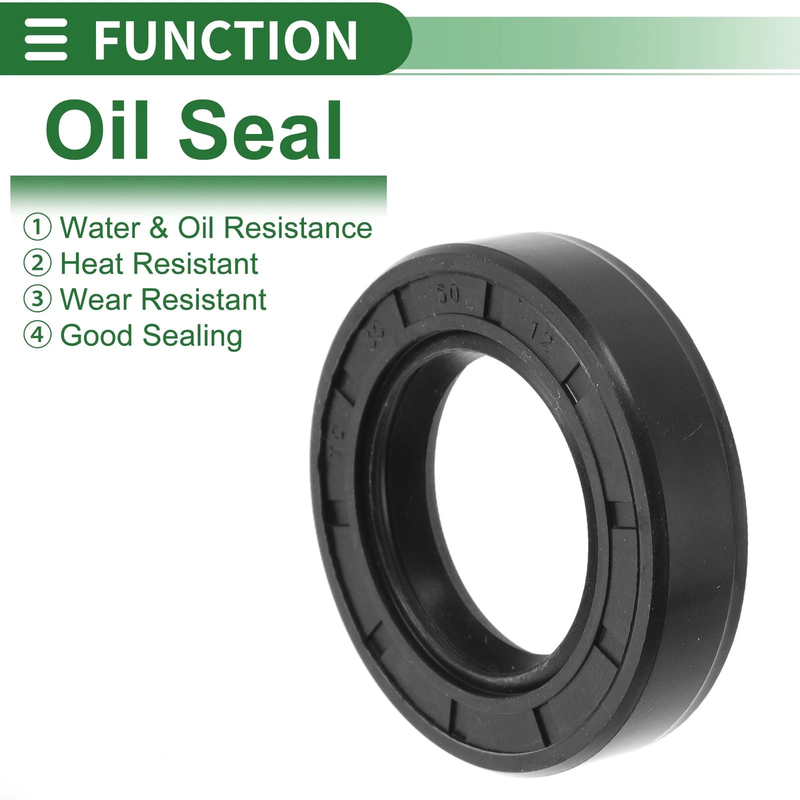 Set of 5 Oil Seal Rotary Shaft Seal NBR Rubber 30x50x12mm