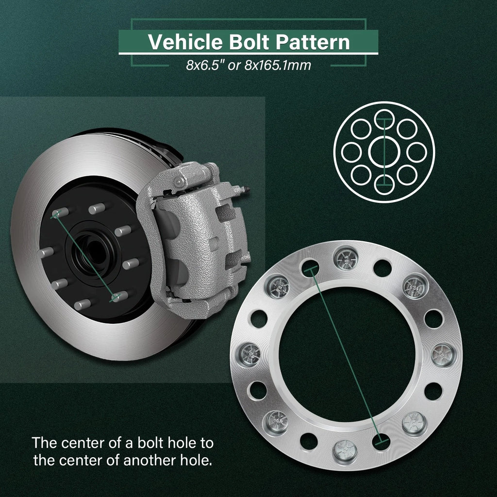 4X 1.5" Wheel Adapters 8x6.5/8x165.1 to 8x170 for Dodge Ram 2500 3500 (1994–2023)