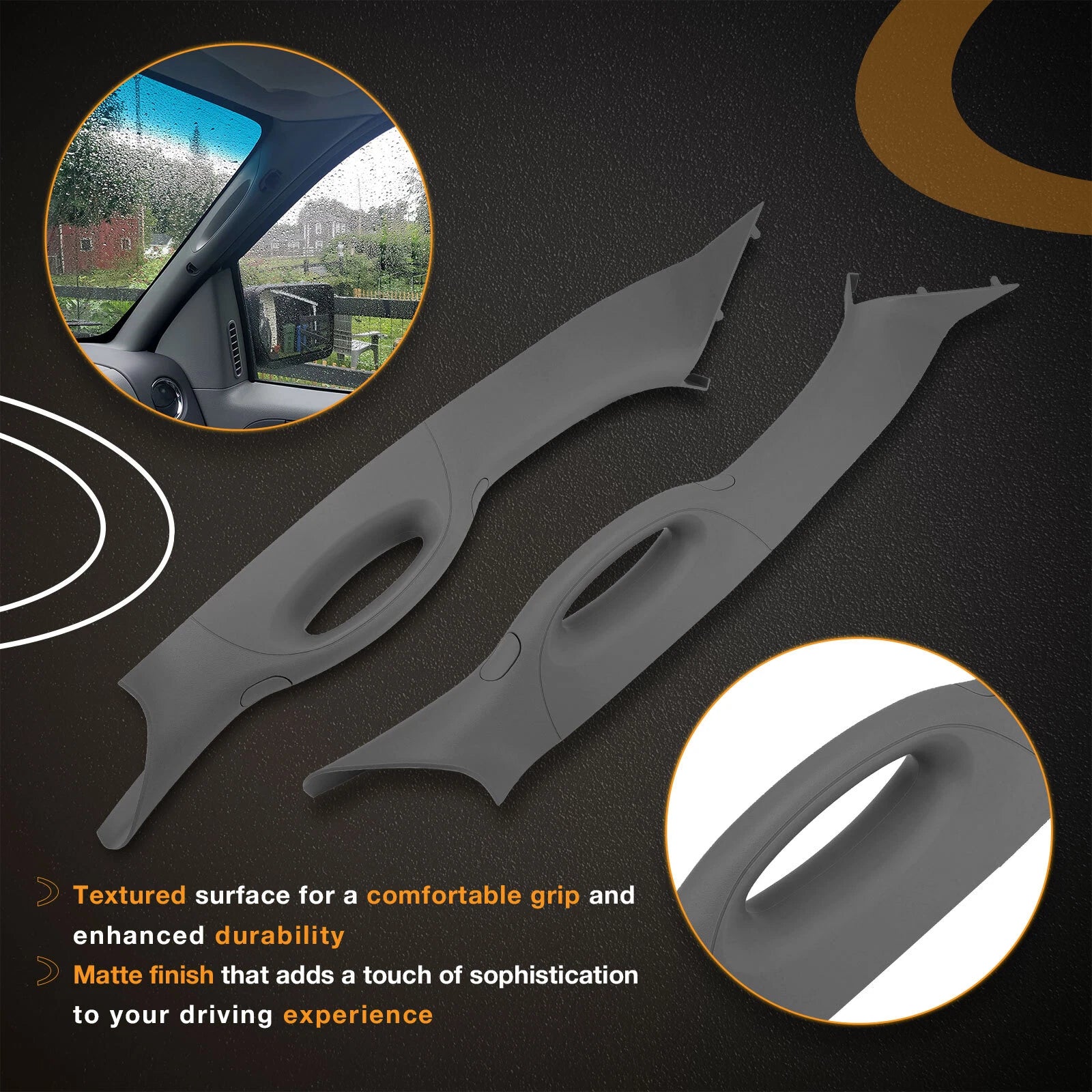 A Pillar Interior Trim Grab Handle Set for Lincoln Mark LT (2004–2008)