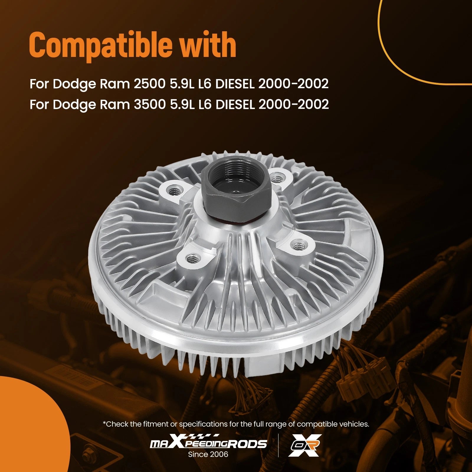 Cooling Fan Clutch for Dodge Ram 2500/3500 Diesel (2000-2002)