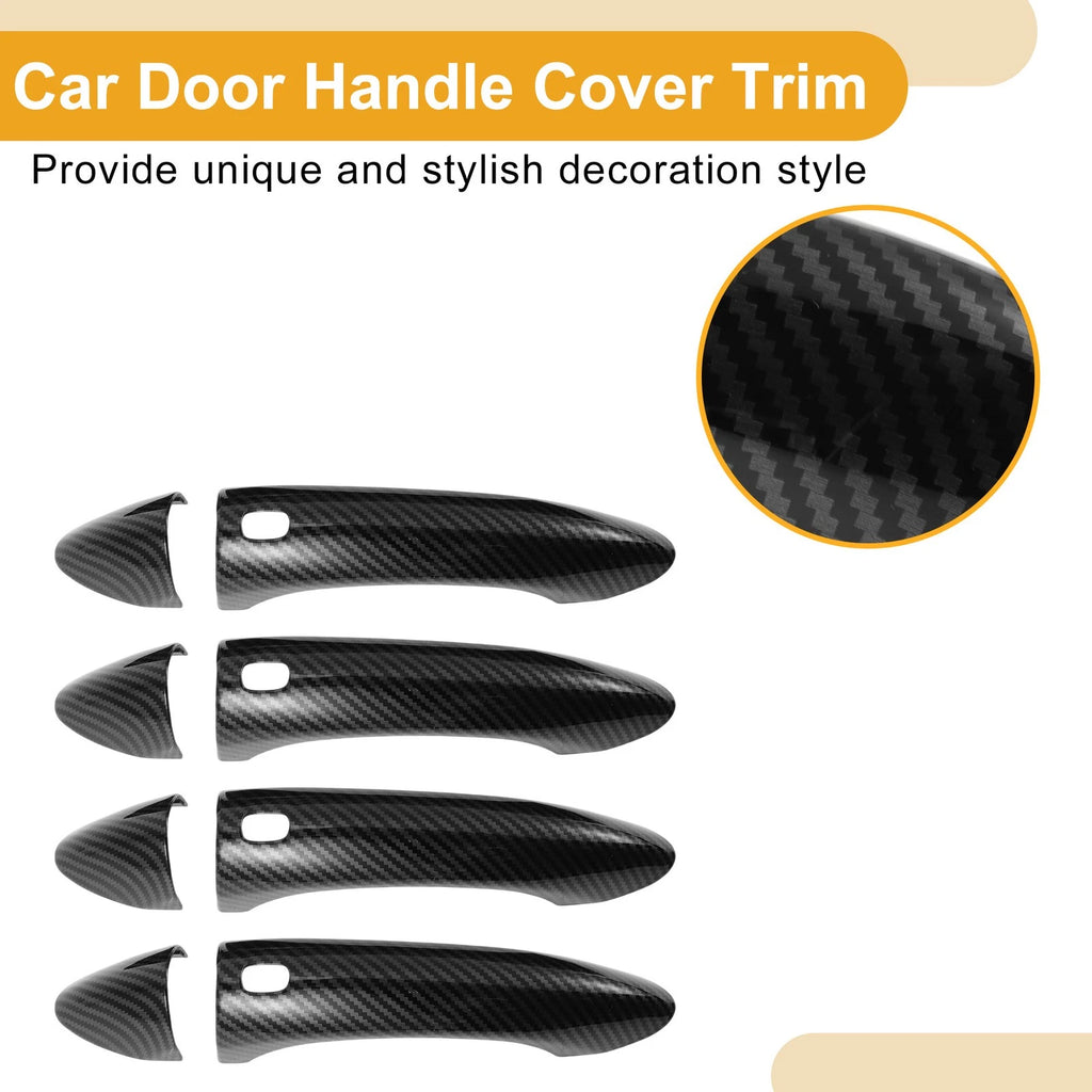 Door Handle Cover Trim for Chevrolet Cruze (Carbon Fiber, Black)