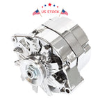 Chrome 12V Alternator for Chevy BBC SBC (1969-1995)