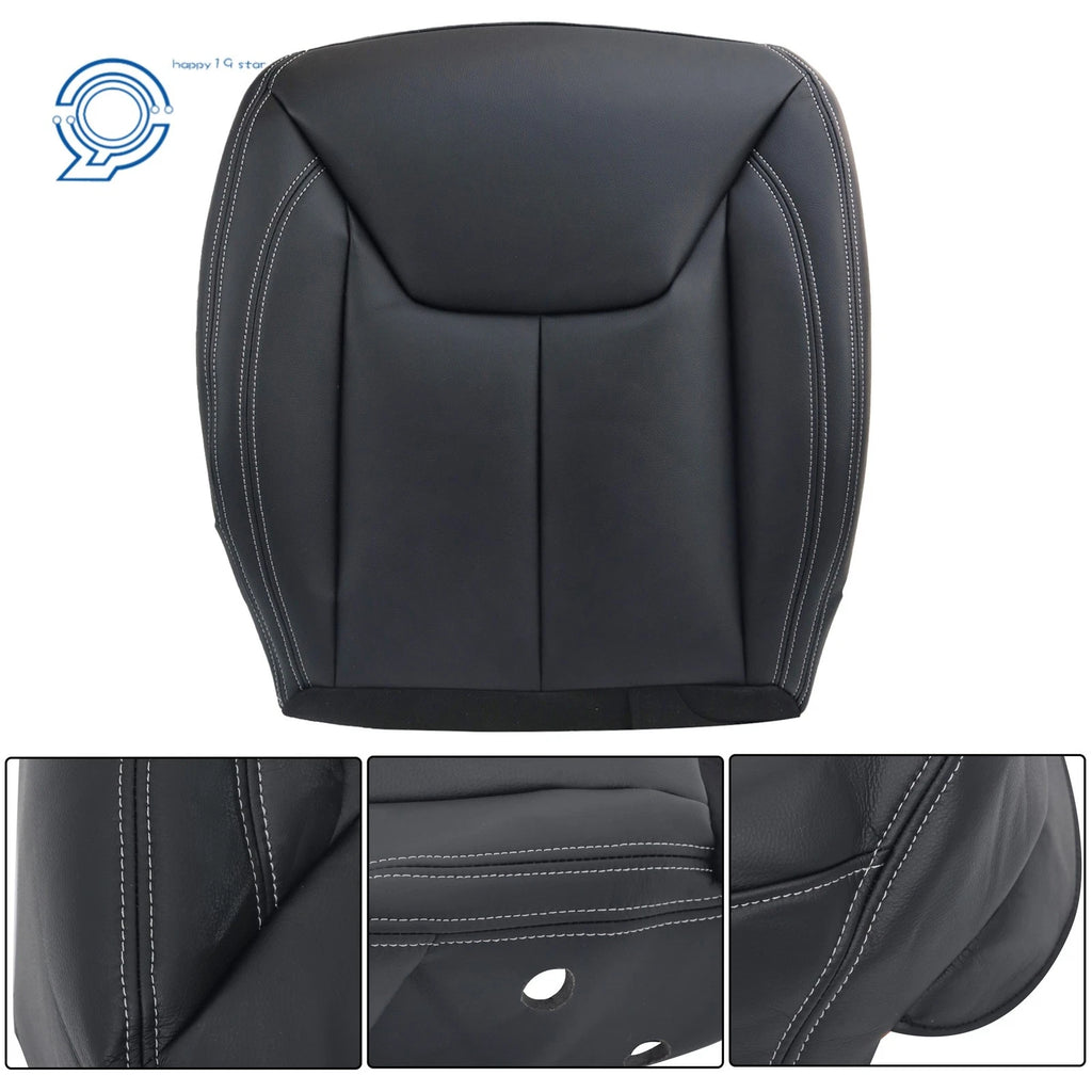 Front Right Bottom Seat Cover for Jeep Wrangler (2013–2017) Black Leather