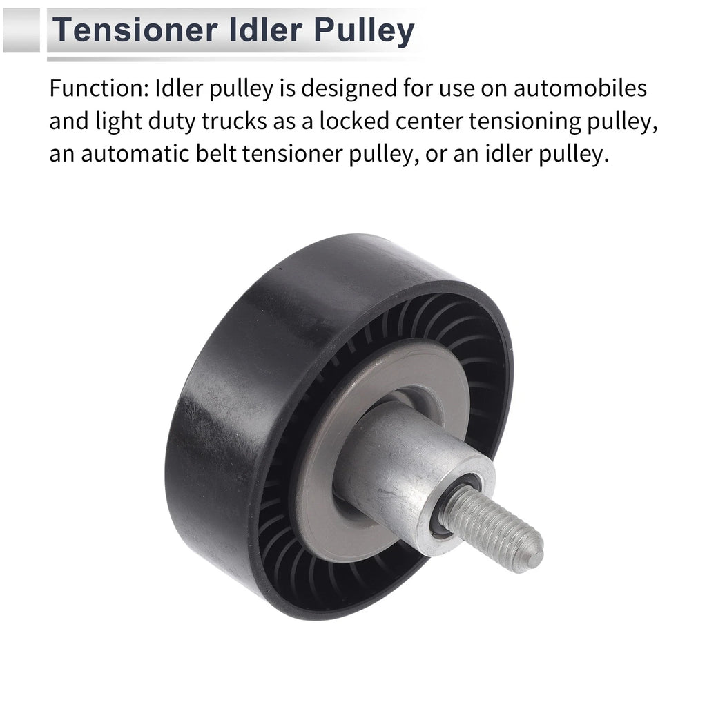 Drive Belt Idler Pulley for Audi A5 (2005–2016) No. 06E903341G Black