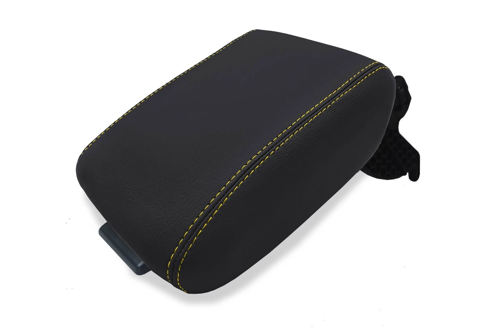 Leather Console Lid Armrest Cover for Honda CR-V (2017–2021) Yellow Stitch