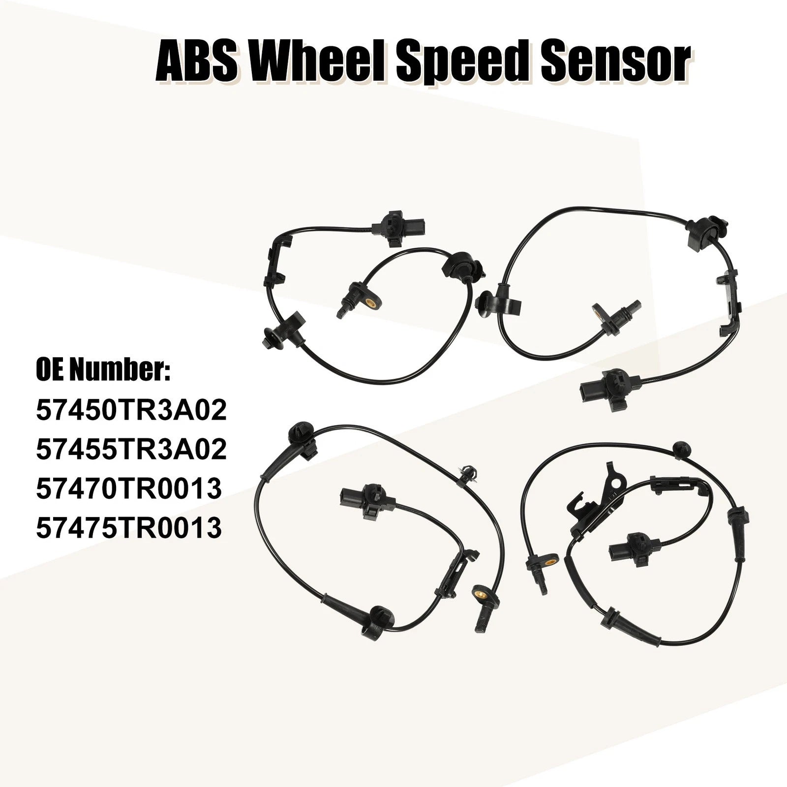 4X ABS Wheel Speed Sensor for Honda Civic (2012–2013)