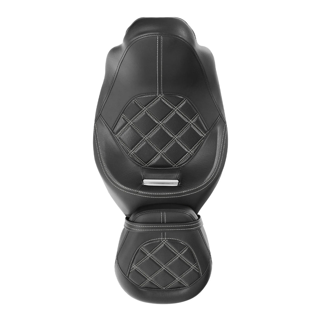 2X Driver & Passenger Seats for Harley Touring Road Glide (2009–2023) Black