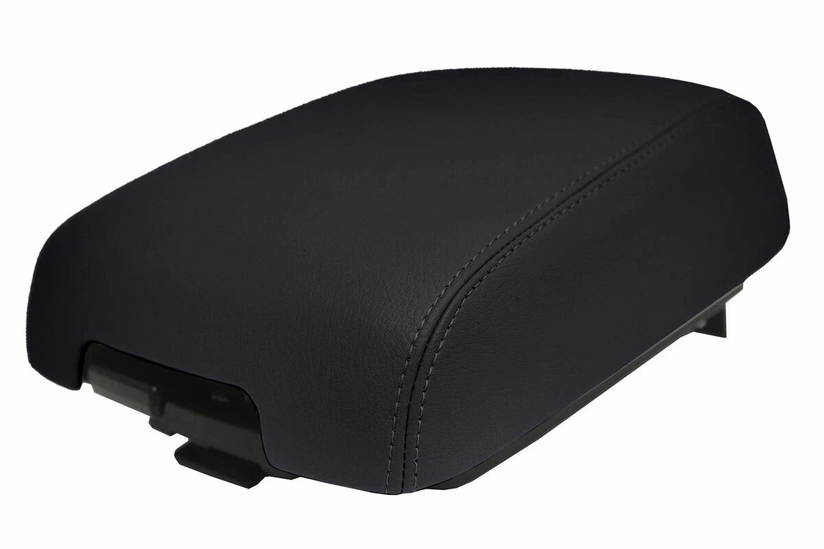 Leather Console Lid Armrest Cover for Mitsubishi Montero (2001–2006) Black