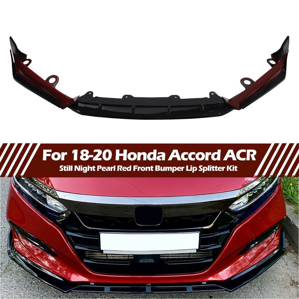 Front Bumper Lip Splitter Kit for Honda Accord (2018–2020)
