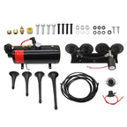 4 Trumpet Train Horn Kit with 1G Air Tank 150PSI for Car Truck Pickup