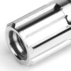 Set of 16 Steel Chrome Lug Nuts + Key M12x1.25 for Open-End Rims