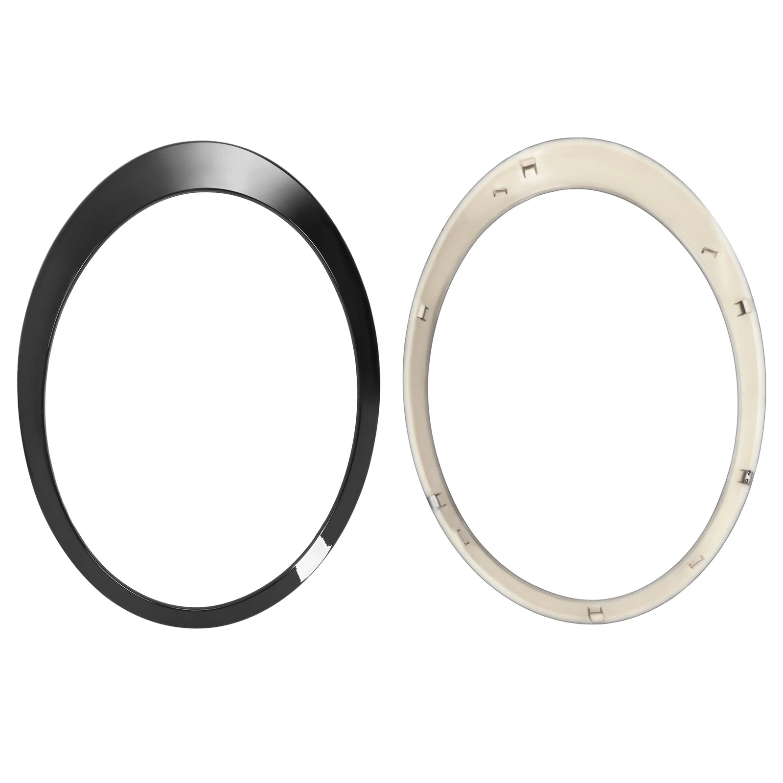 2X Black Headlight Bezel Trim Ring Cover for Mini Cooper R55 R56 (2007-2015)