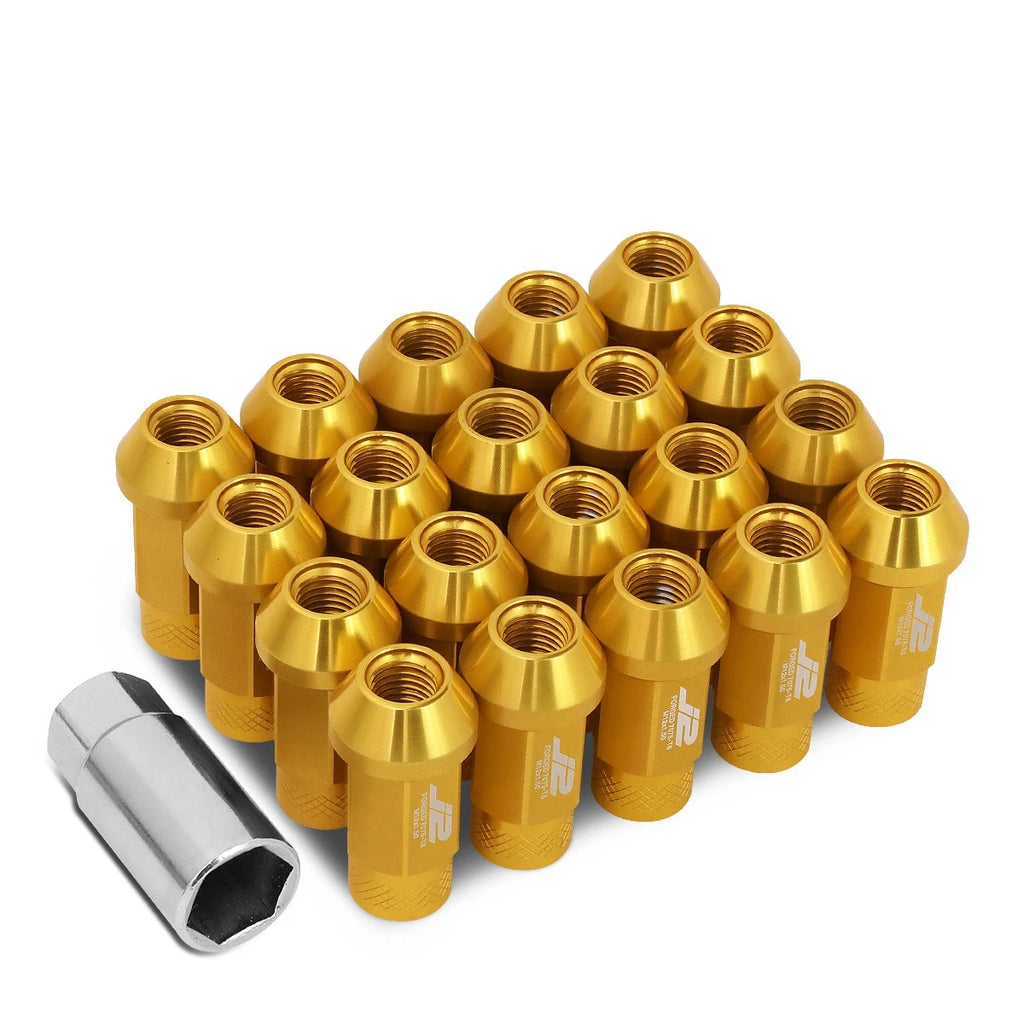 20Pcs J2 7075-T6 Forged Aluminum M12x1.5 Open-End Lug Nut Set for