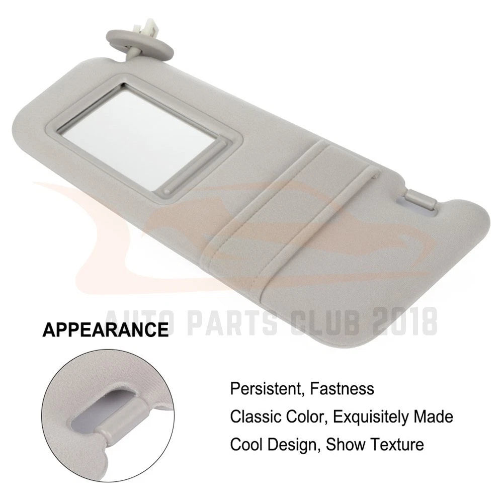 Driver Side Left Sun Visor for Toyota Venza (2009-2016)