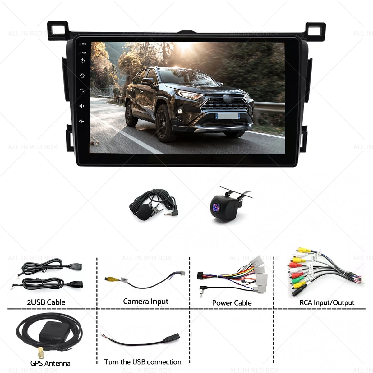 4+64GB CarPlay Stereo Head Unit for Toyota RAV4 (2013–2018) Android 13.0 GPS