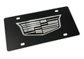 Vanity License Plate Black Stainless with Chrome Cadillac Logo for Cadillac (2009–2019)