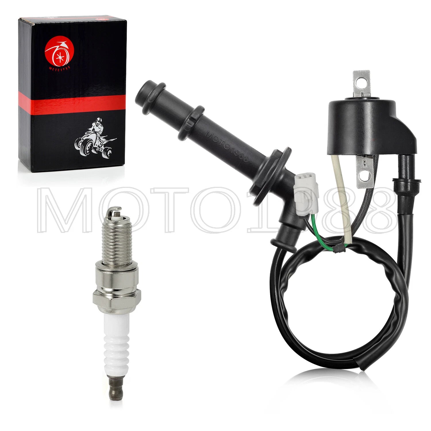 Ignition Coil & Spark Plug for Suzuki Quadracer 450 LTR450 (2006–2009), RMZ450 (2005–2012)