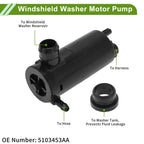Windshield Washer Pump w/Grommet for Jeep (No. 5103453AA)