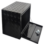 30" x 18" x 18" Black Aluminum Tool Box for Pickup Truck (Fits Most Models)