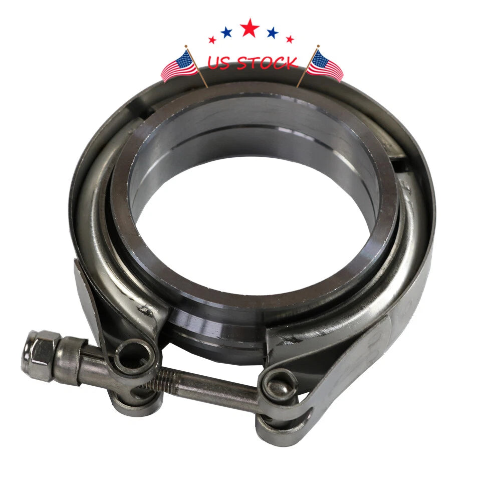 V-Band Flange & Clamp Kit for Turbo Exhaust Downpipes (Fits Various Models)