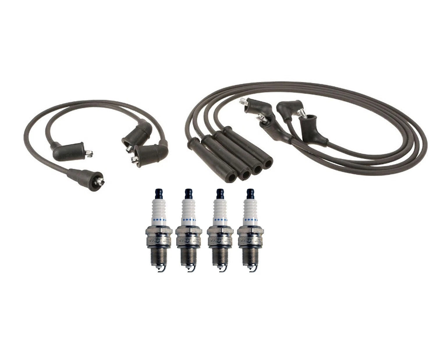 Denso 7mm Wire Set & 4 Double Platinum Spark Plugs for 2.6L 2.0L L4